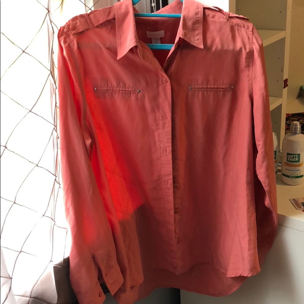 Chico’s Pink Button-Up